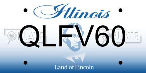 QLFV60 Illinois License Plate