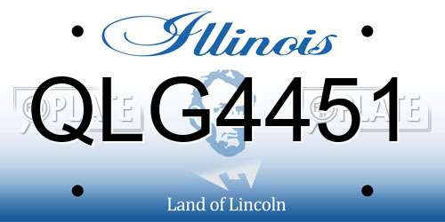 QLG4451 Illinois License Plate