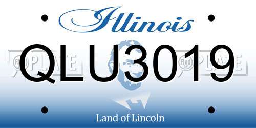 QLU3019 Illinois License Plate