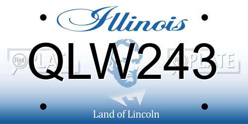 QLW243 Illinois License Plate