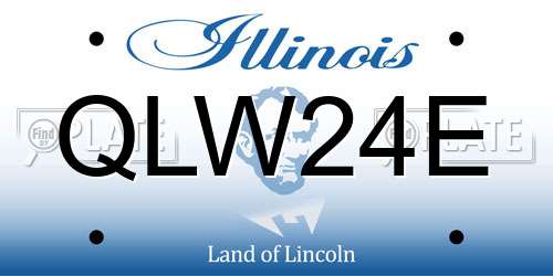 QLW24E Illinois License Plate