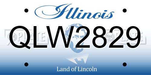 QLW2829 Illinois License Plate