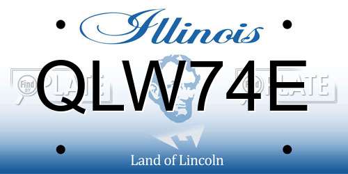 QLW74E Illinois License Plate