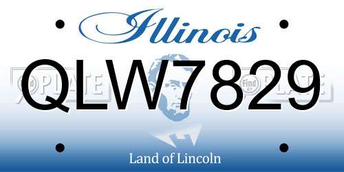 QLW7829 Illinois License Plate