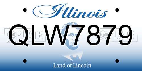 QLW7879 Illinois License Plate