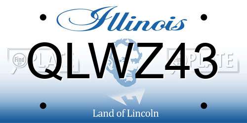 QLWZ43 Illinois License Plate
