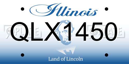 QLX1450 Illinois License Plate