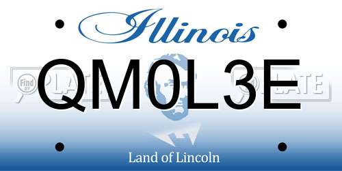 QM0L3E Illinois License Plate