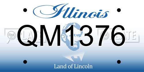 QM1376 Illinois License Plate