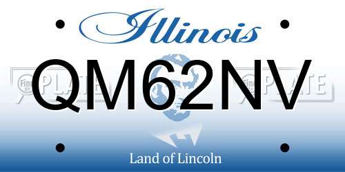 QM62NV Illinois License Plate