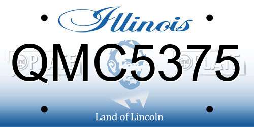 QMC5375 Illinois License Plate