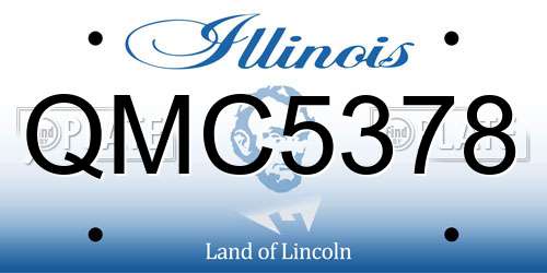 QMC5378 Illinois License Plate