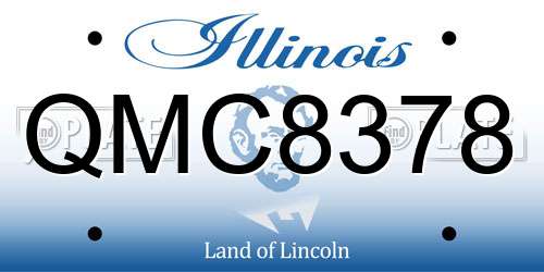 QMC8378 Illinois License Plate