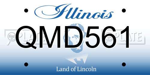QMD561 Illinois License Plate
