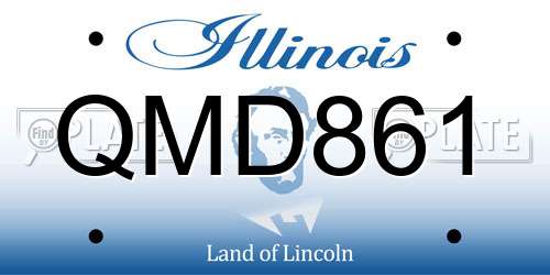 QMD861 Illinois License Plate
