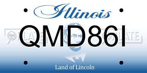 QMD86I Illinois License Plate
