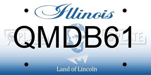 QMDB61 Illinois License Plate