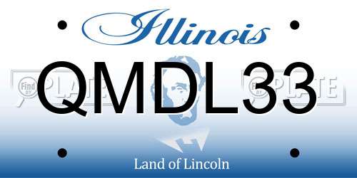 QMDL33 Illinois License Plate