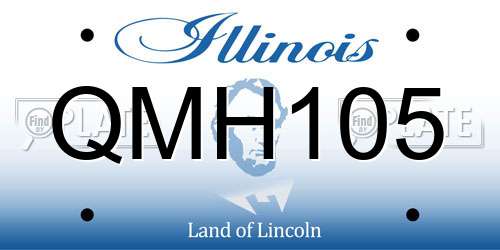 QMH105 Illinois License Plate