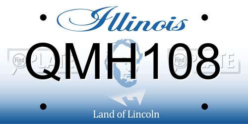 QMH108 Illinois License Plate