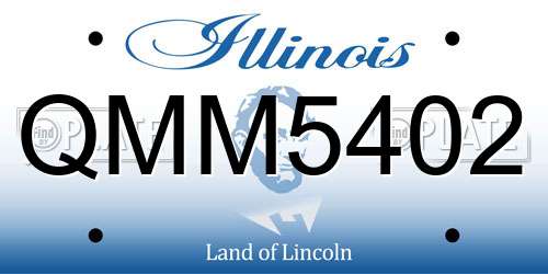 QMM5402 Illinois License Plate