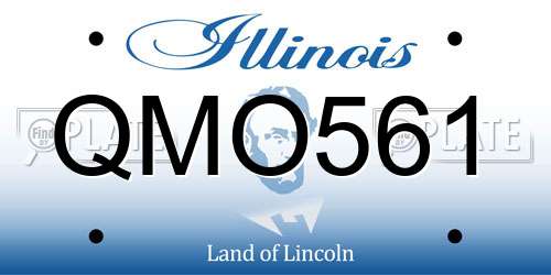 QMO561 Illinois License Plate