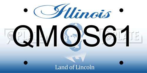 QMOS61 Illinois License Plate