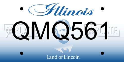 QMQ561 Illinois License Plate