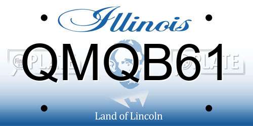 QMQB61 Illinois License Plate