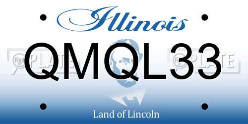 QMQL33 Illinois License Plate