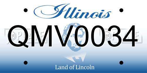 QMV0034 Illinois License Plate