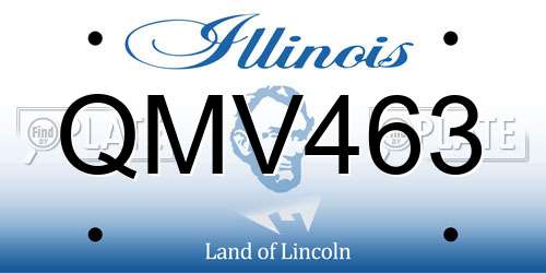 QMV463 Illinois License Plate