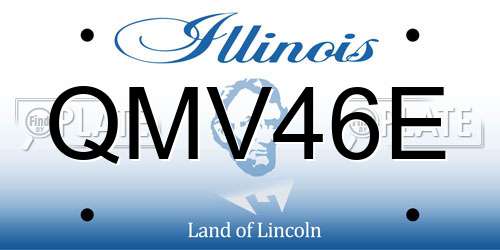 QMV46E Illinois License Plate