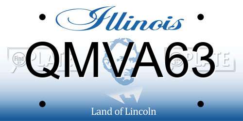 QMVA63 Illinois License Plate