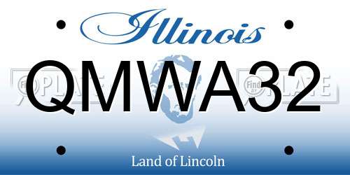 QMWA32 Illinois License Plate
