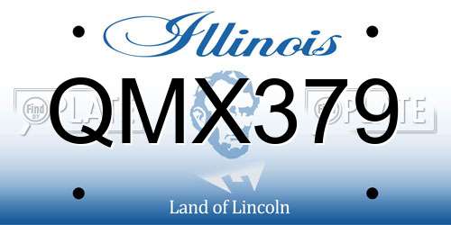 QMX379 Illinois License Plate