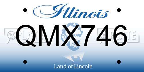 QMX746 Illinois License Plate