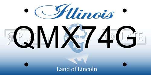 QMX74G Illinois License Plate