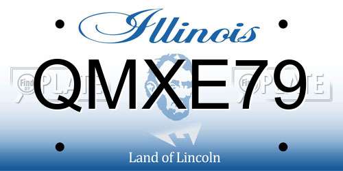 QMXE79 Illinois License Plate