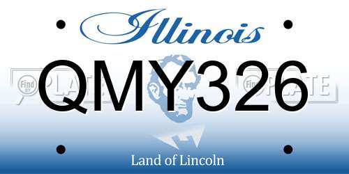 QMY326 Illinois License Plate