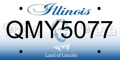 QMY5077 Illinois License Plate