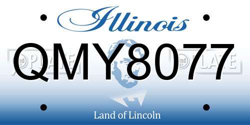 QMY8077 Illinois License Plate