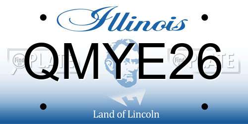QMYE26 Illinois License Plate