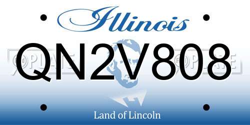 QN2V808 Illinois License Plate