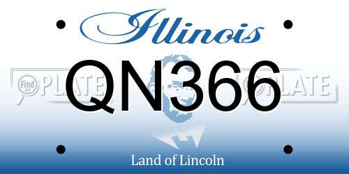 QN366 Illinois License Plate