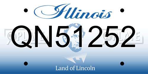 QN51252 Illinois License Plate
