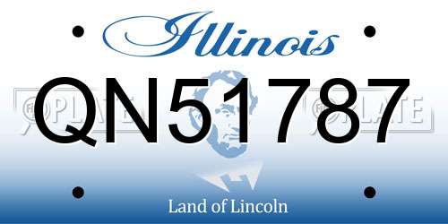 QN51787 Illinois License Plate