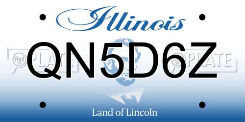QN5D6Z Illinois License Plate