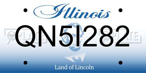 QN5I282 Illinois License Plate