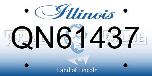 QN61437 Illinois License Plate